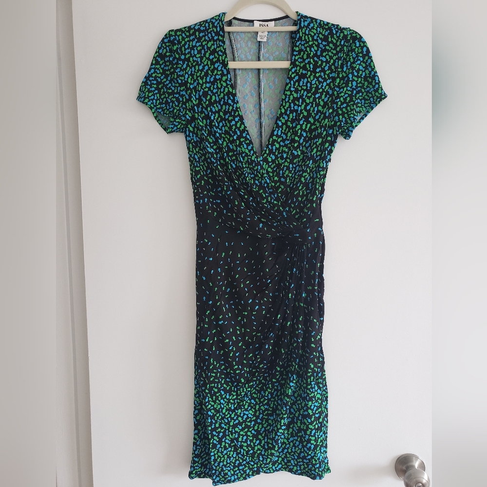 Issa London V-neck Jersey Wrap Dress UK10/US6